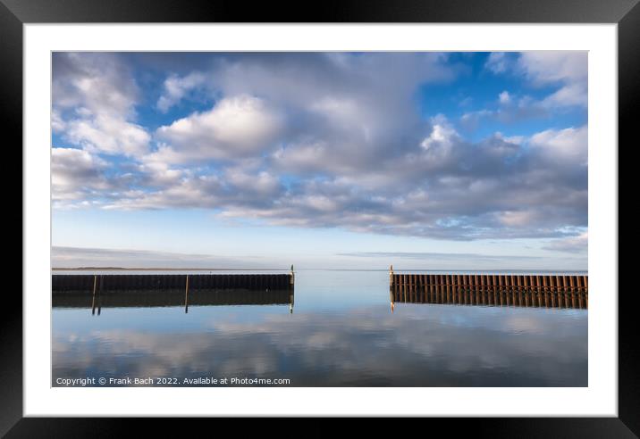 New marina in Esbjerg harbor at the North Sea coast, Denmark Framed Mounted Print by Frank Bach