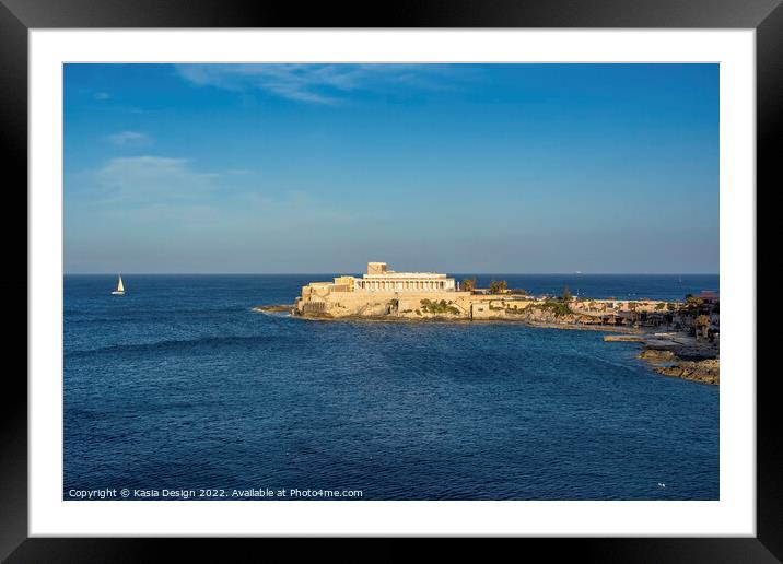Casino, St. George's Bay, Malta Framed Mounted Print by Kasia Design