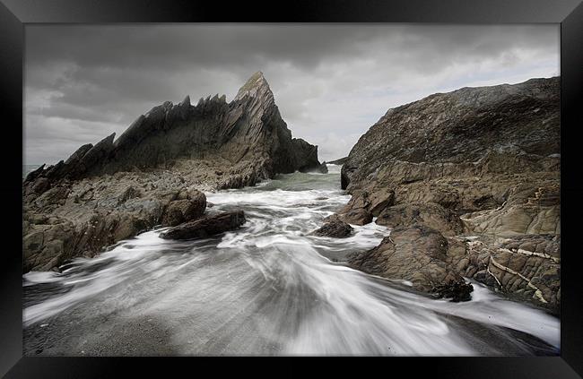 Ilfracombe tunnels beaches Framed Print by Tony Bates