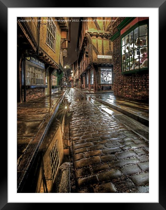The Shambles Reflections York 3 Framed Mounted Print by Colin Williams Photography