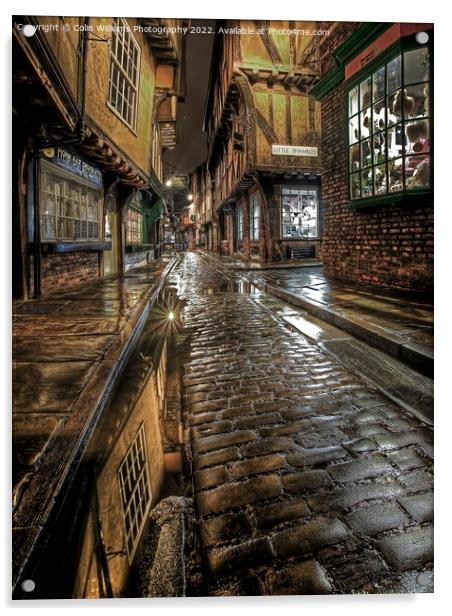 The Shambles Reflections York 3 Acrylic by Colin Williams Photography