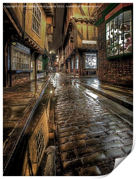 The Shambles Reflections York 3 Print by Colin Williams Photography