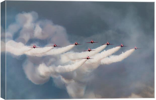 The Red Arrows Canvas Print by J Biggadike
