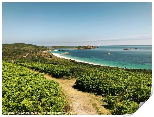 Coastal Paradise Isles of Scilly Print by Simon Marlow