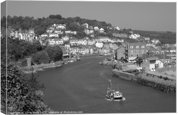 Looe Harbour Canvas Print by Chris Rose