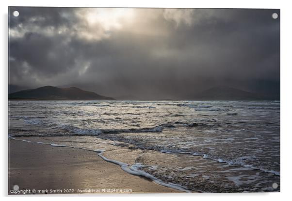 Winter Light, Kilcummin Bay Beach  Acrylic by mark Smith