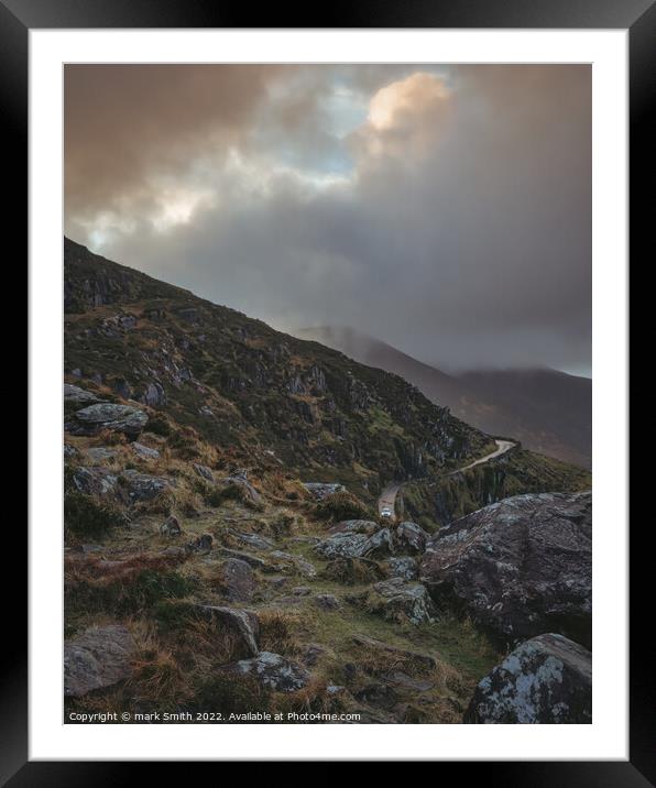 Conor Pass, County Kerry Framed Mounted Print by mark Smith