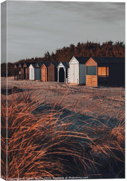West Wittering Beach Huts Canvas Print by Sarah Smith