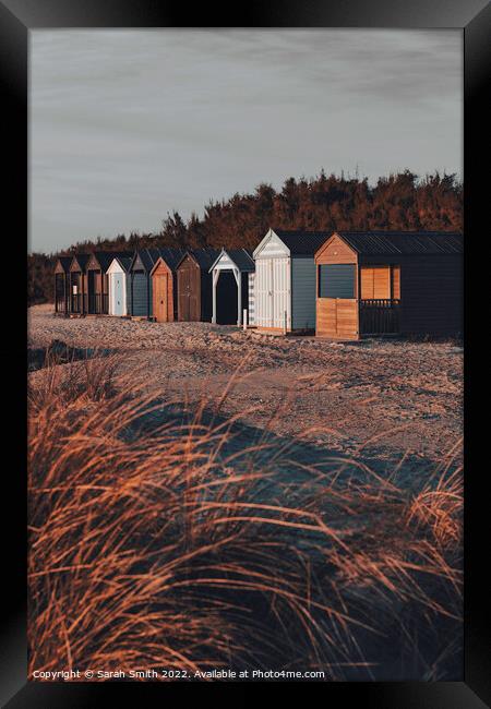 West Wittering Beach Huts Framed Print by Sarah Smith