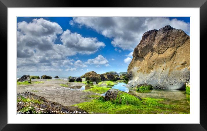 Bouldering Framed Mounted Print by Catchavista 