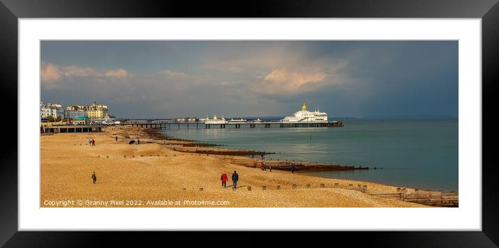 Eastbourne Beach and Pier Framed Mounted Print by Margaret Ryan