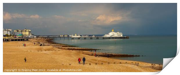Eastbourne Beach and Pier Print by Margaret Ryan