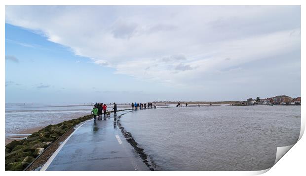 Families blowing out the cobwebs at West Kirby Print by Jason Wells