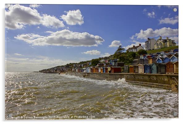 Beach huts At Frinton On Sea Acrylic by Darren Burroughs