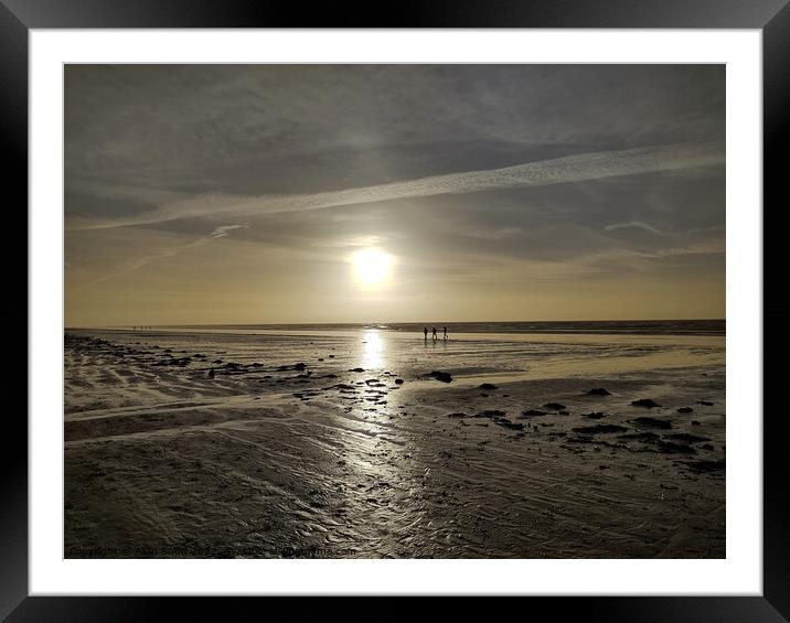 Winter Afternoon at Brean Down Beach, Somerset Framed Mounted Print by Allan Snow