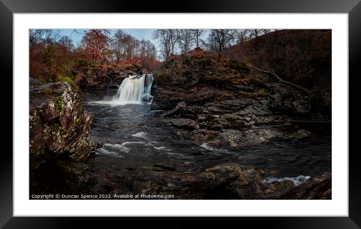 Falls of Falloch, Scotland. Framed Mounted Print by Duncan Spence