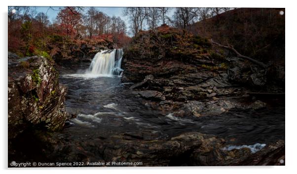 Falls of Falloch, Scotland. Acrylic by Duncan Spence