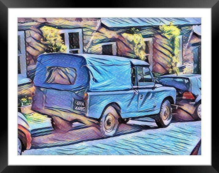 Land Rover (Art Deco Style) Framed Mounted Print by Kevin Maughan