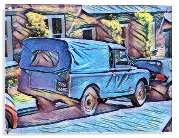 Land Rover (Art Deco Style) Acrylic by Kevin Maughan