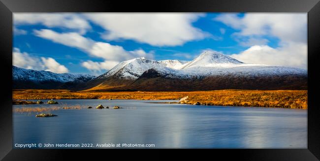 Scottish highlands panorama Framed Print by John Henderson