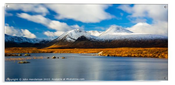 Scottish highlands panorama Acrylic by John Henderson