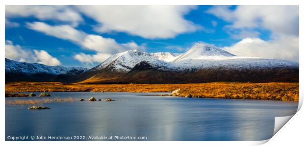 Scottish highlands panorama Print by John Henderson