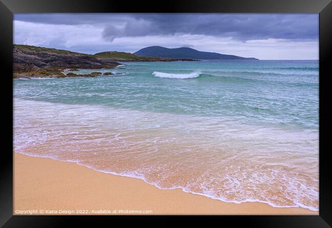 Nisabost Beach, Isle of Harris, Outer Hebrides Framed Print by Kasia Design