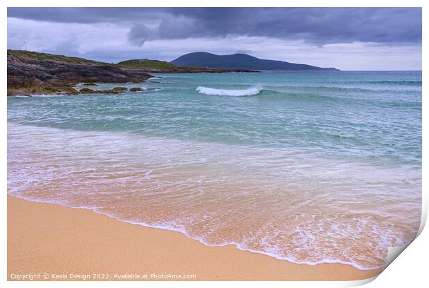 Nisabost Beach, Isle of Harris, Outer Hebrides Print by Kasia Design