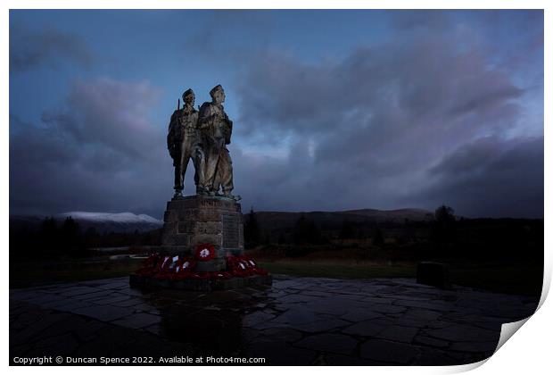 The Commando Memorial Print by Duncan Spence