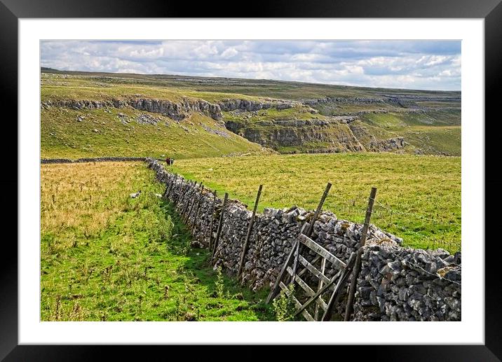 walking in Malham Dale Framed Mounted Print by Martyn Arnold