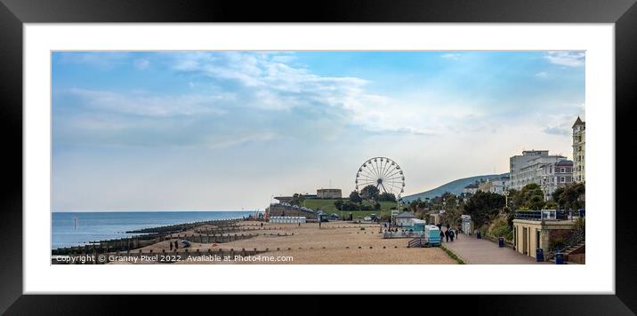 Eastbourne Beach and Big Wheel Framed Mounted Print by Margaret Ryan