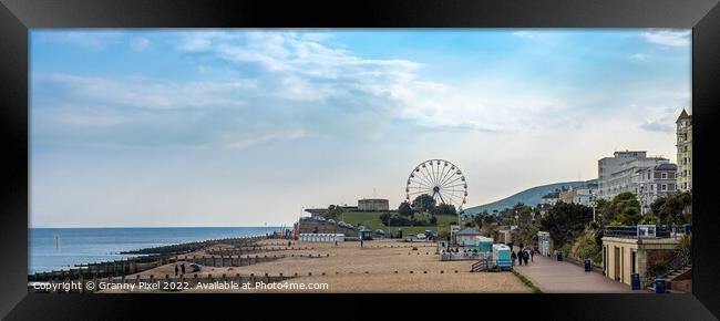 Eastbourne Beach and Big Wheel Framed Print by Margaret Ryan