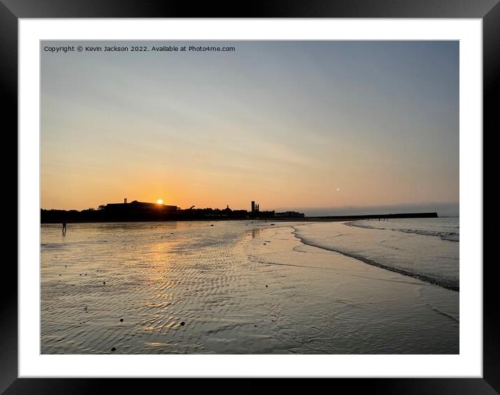 Sunset at East Sands, St Andrews Framed Mounted Print by Kevin Jackson
