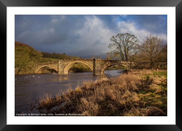Winter days on the river Wharfe  Framed Mounted Print by Richard Perks