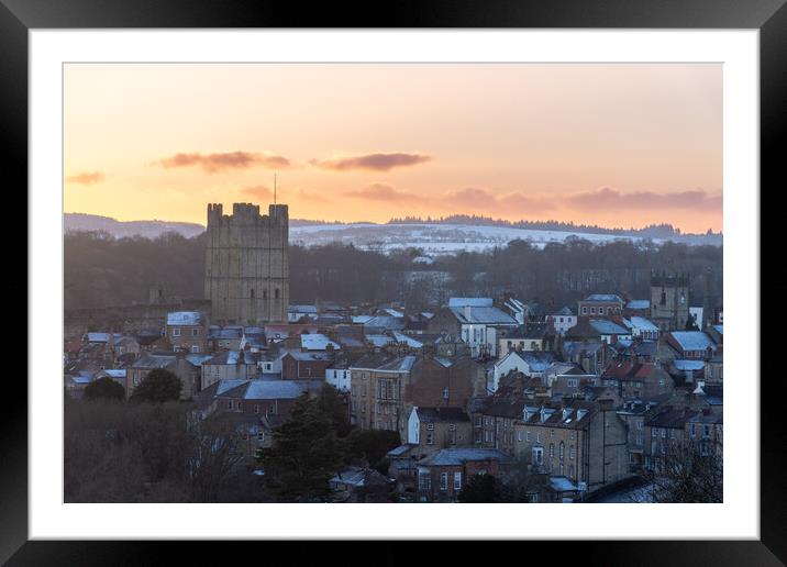Richmond in the snow Framed Mounted Print by Kevin Winter