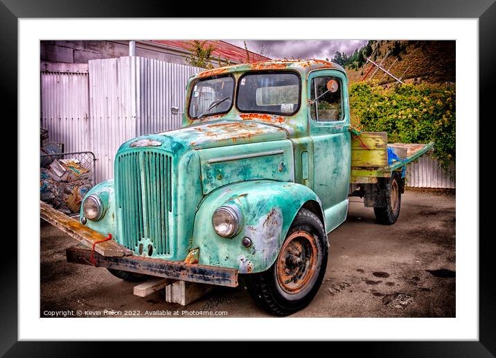 Old Morris Commercial pickup truck Framed Mounted Print by Kevin Hellon