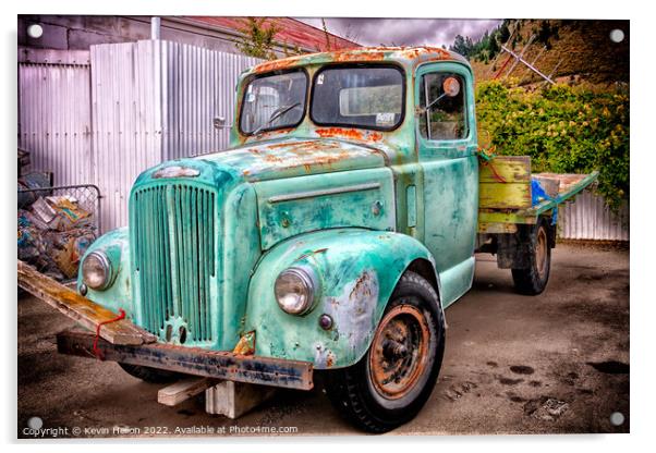 Old Morris Commercial pickup truck Acrylic by Kevin Hellon