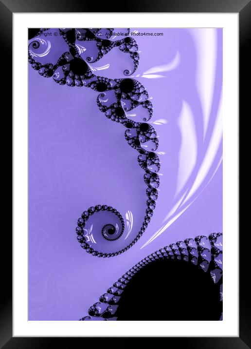 Purple Lace Framed Mounted Print by Vickie Fiveash