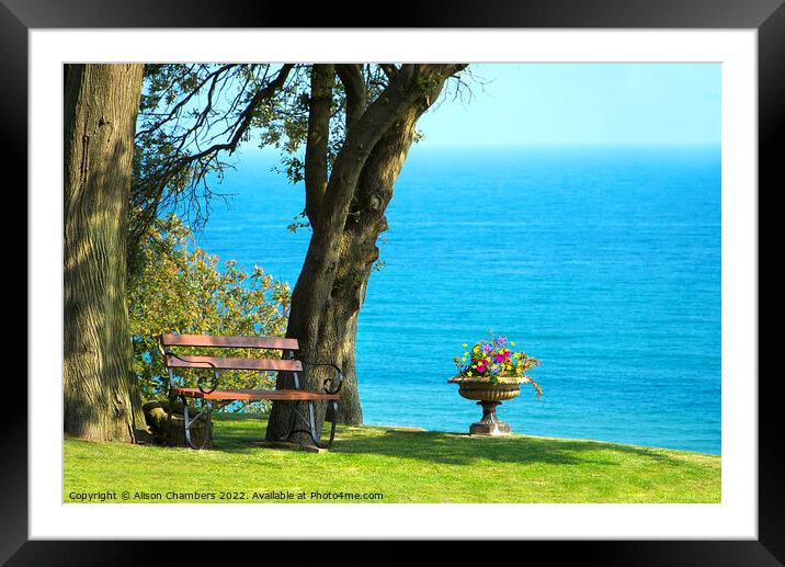 A Garden By The Sea In Lyme Regis  Framed Mounted Print by Alison Chambers