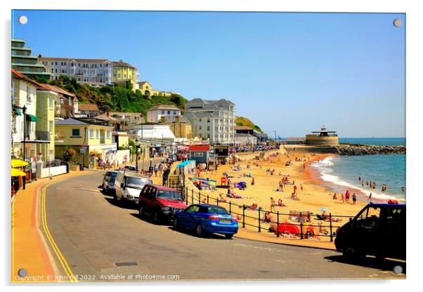 Ventnor seafront, Isle of Wight. Acrylic by john hill