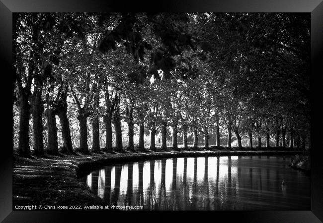 Canal du Midi at Capestang Framed Print by Chris Rose