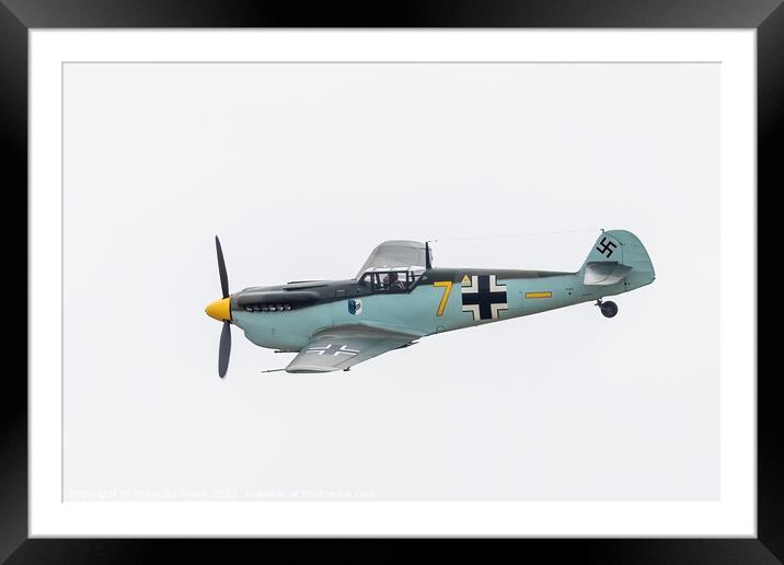 Messerschmitt Bf 109 Framed Mounted Print by Steve de Roeck