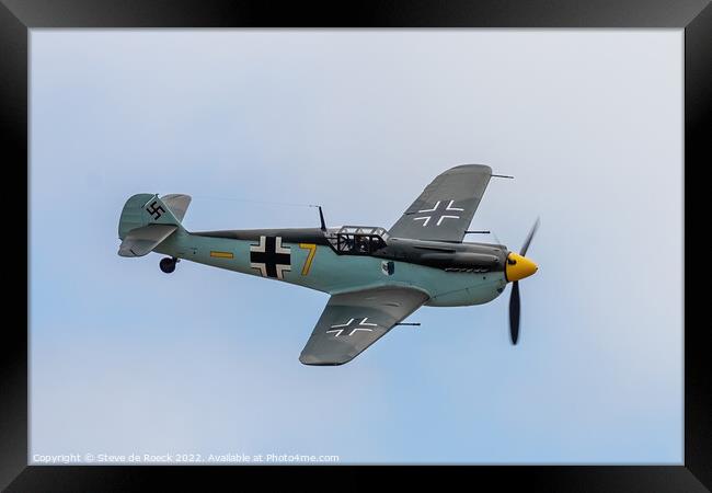 Messerschmitt Bf 109 Framed Print by Steve de Roeck