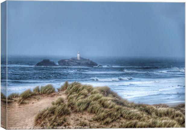 Majestic Godrevy Lighthouse Canvas Print by Beryl Curran