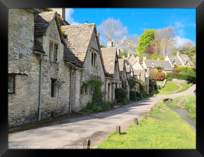 Cottage row at Bibury Framed Print by Elisabeth Lucas