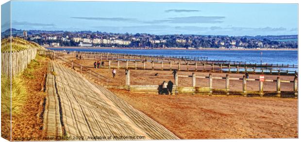 Dawlish Warren To Exmouth Canvas Print by Peter F Hunt