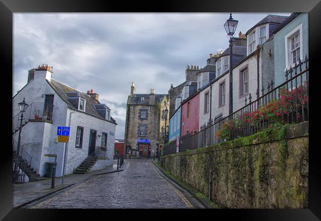 Cottages at South Queensferry, Edinburgh Framed Print by Jacqi Elmslie
