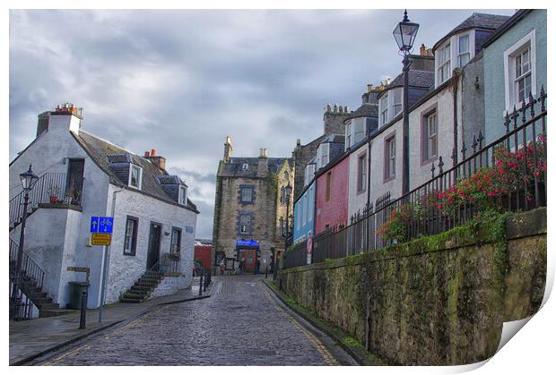 Cottages at South Queensferry, Edinburgh Print by Jacqi Elmslie