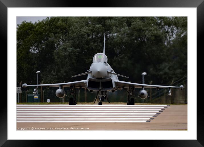 Typhoon Taxiing Framed Mounted Print by Jon Pear