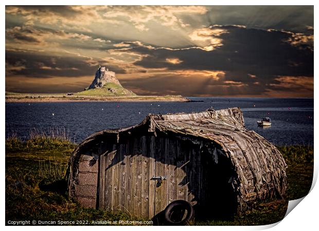 Holy Island, No Place Like Home Print by Duncan Spence